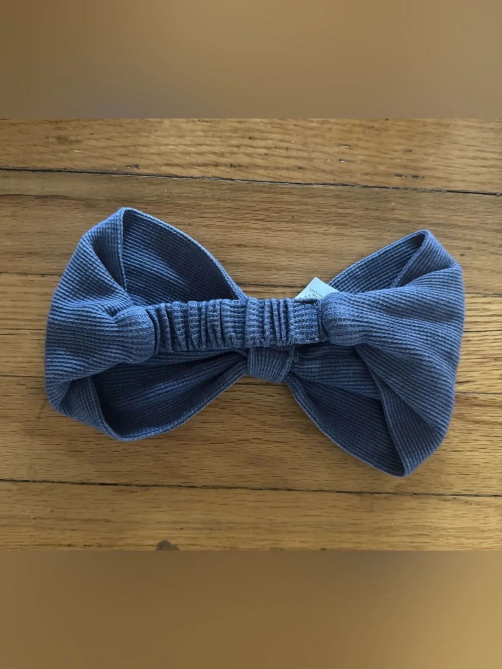 Aerie Blue Waffle-Knit Bow Headband
